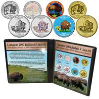 Complete 2005 Buffalo 8 Coin Set  