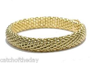 18K Vintage gold mesh serpent design bracelet fine estate bracelet 