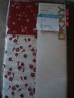 DKNY Meadow Floral Red & White Standard/Queen Pillowcases 1st Q ~ NIP