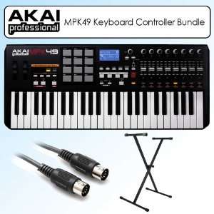   49 Key USB Midi Keyboard Controller Bundle Musical Instruments