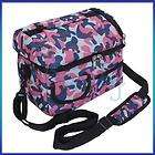 Hot Cold Insulated Lunch Bag Cooler Bag Outdoor Camping Pink Camo 600D 