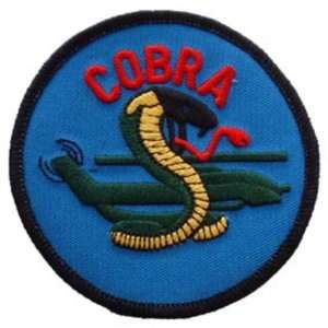  Cobra Helicopter Patch Blue & Green 3 Patio, Lawn 