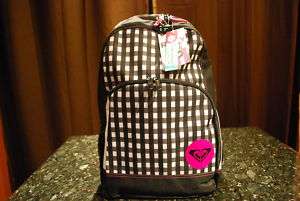 Roxy Plaid Laptop Backpack Pink NWT NEW  