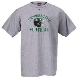 Nike Michigan State Spartans Grey Football Helmet T shirt:  