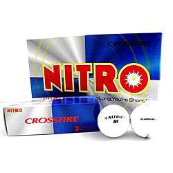 Nitro Crossfire White Golf Balls (3 Packs of 15 Balls)  