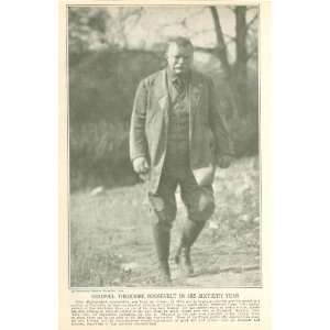    1918 Print Colonel Theodore Roosevelt Walking 