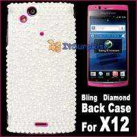Bling Pearl White Case For Sony Ericsson Xperia ARC X12  