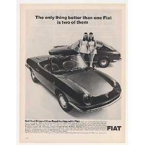 1967 Fiat Model 850 Convertible and 850 Coupe Print Ad:  