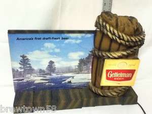 GETTELMAN BEER SIGN LIGHTED NAUTICAL VINTAGE OLD BREWERY COLLECTIBLE 