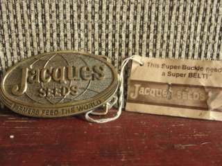 JACQUES Seeds belt buckle, oval, Limited Edition 1977  