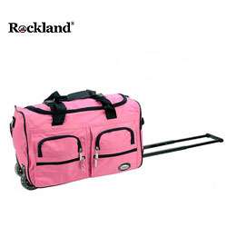 Rockland Pink 22 inch Rolling Duffel Bag  Overstock