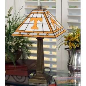 TENNESSEE VOLUNTEERS LOGOED 23 IN STAINED GLASS MISSION STYLE TABLE 