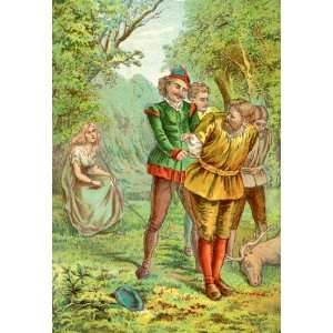  Robin Hood Argument Fight Capture 12x18 Giclee on canvas 