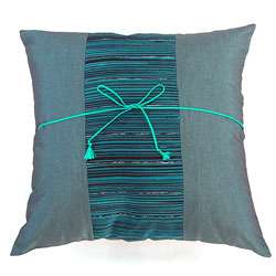 Silky Filigree Teal/ Turquoise Cushion Cover  