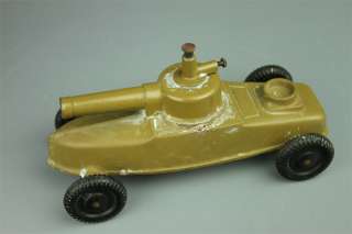 Vintage Big Bang Motor Tank Cannon Cast Iron Toy #5 T  