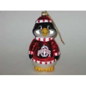  OHIO STATE BUCKEYES 5 1/2 tall and 3 wide Blown Glass 
