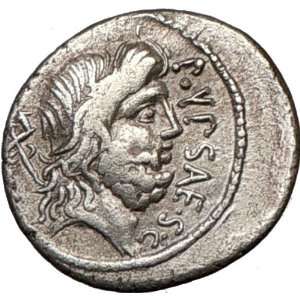   Republic P. Plautius Hypsaeus NEPTUNE JUPITER CHARIOT Silver Coin 60BC