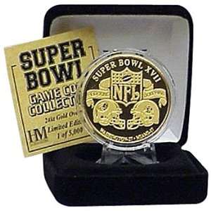  24KT Gold Super Bowl XVII Flip coin