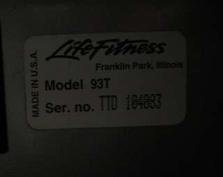 Life Fitness 93T Commercial Treadmill FlexDeck Incline  