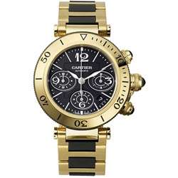 Cartier Pasha Seatimer Mens Gold Automatic Watch  Overstock