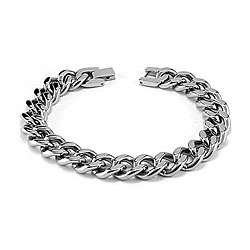 Stainless Steel Curb Link Chain Bracelet  Overstock