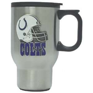 Indianapolis Colts Stainless Steel Travel Mug:  Sports 