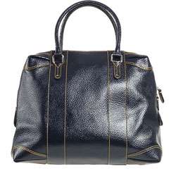 Fendi Large Navy Patent Leather Zip Tote  Overstock