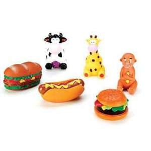  Puppy/small Dog Assorted Vinyl Dog Toys: Pet Supplies