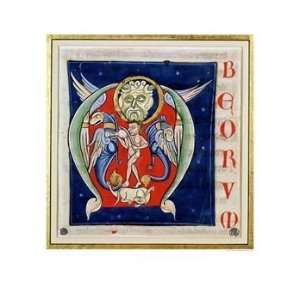  Initial M Depicting a Man Playing a Rebec and Fantastical 