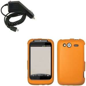  iFase Brand HTC WildFire S / Desire S Combo Rubber Orange 