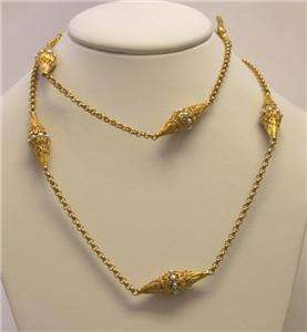 18 KY gold and pearl Konstantino Necklace  