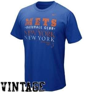   New York Mets Royal Blue Campaign Vintage T shirt