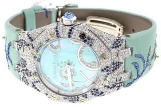   Lady Royal Oak Mother of Pearl Dial Diamond Sapphire Watch  
