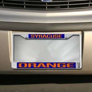    NCAA Syracuse Orange Chrome License Plate Frame   : Automotive