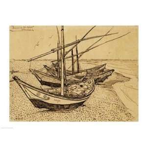 Fishing Boats on the Beach at Saintes Maries de la Mer, 1888 