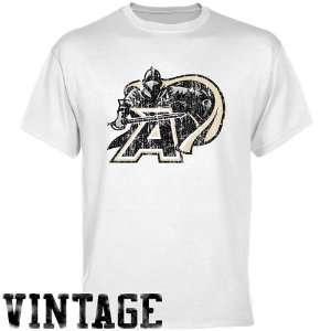  Army Black Knights White Distressed Logo Vintage T shirt 