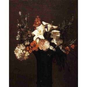  Oil Painting: Flowers VI: Henri Fantin Latour Hand Painted Art 
