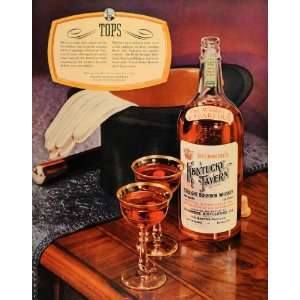  1936 Ad Glenmore Distilleries Kentucky Whiskey Top Hat 