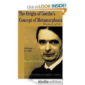 The Origin of Goethes Concept of Metamorphosis Works 1 of 16 Rudolf 