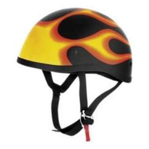  Skid Lid Helmets SL ORIGINAL BLACK FLAMES LG MOTORCYCLE 