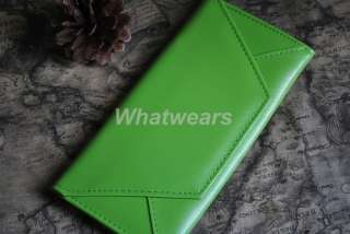 womens Envelope Purse Clutch PU Leather Lady Hand Shoulder Bag 13 