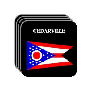 US State Flag   CEDARVILLE, Ohio (OH) Set of 4 Mini Mousepad Coasters