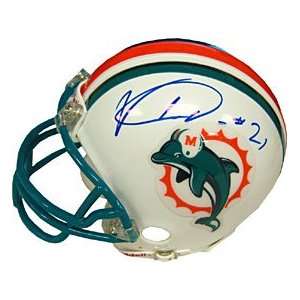 Vontae Davis Autographed / Signed Miami Dolphins Mini Helmet  