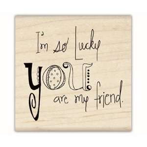  So Lucky Wood Mounted Rubber Stamp