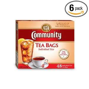 Community Coffee Tea Bags, 95 Gram (Pack of 6)  Grocery 