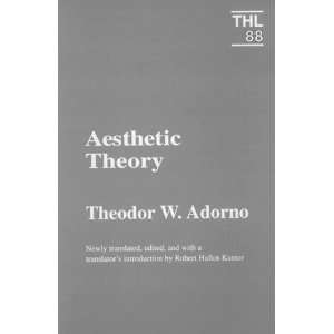   Theory and History of Literature) [Paperback] Theodor W. Adorno