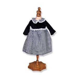  Black Gingham Party Dress, Fits 18 American Girl Dolls 