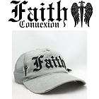 FDW 100%Auth New Faith Connexion HGray Black Letter Basic Trucker Hat 