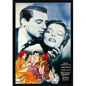   Movie Poster With Catherine Hepburn & Cary Grant 
