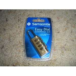  Samsonite Easy Dial Brass Combination Lock (Model SM2097BS 